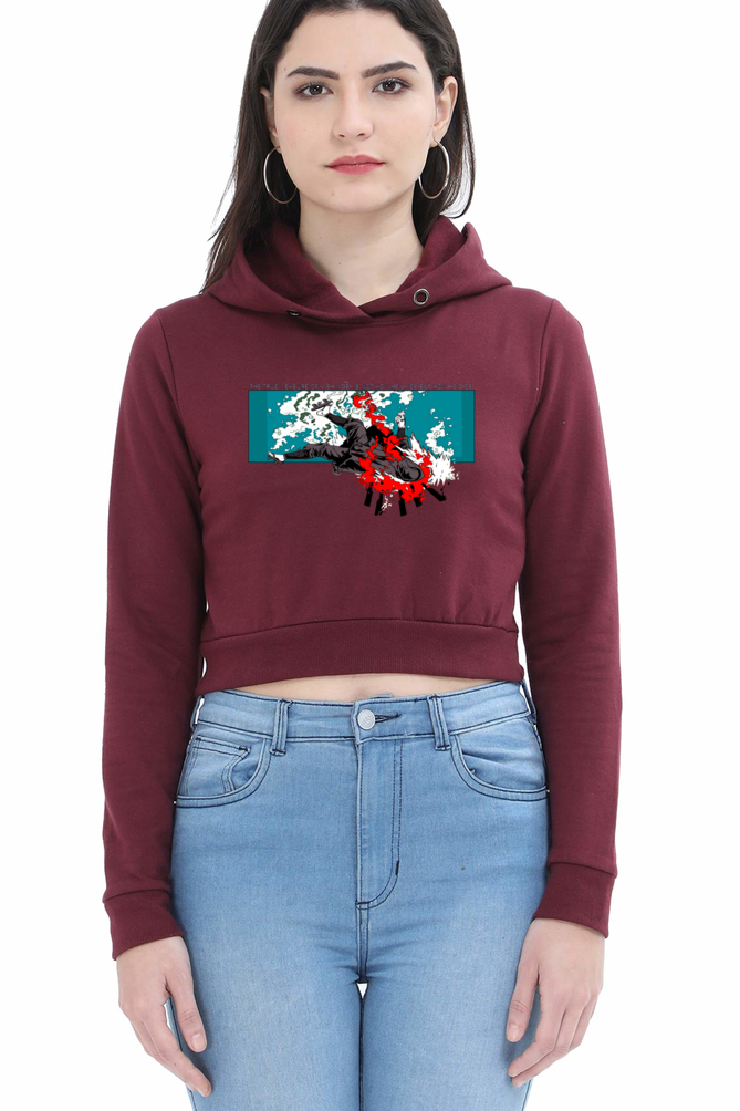 FHH04 / JIRAIYA  CROP HOODIE FOR WOMEN