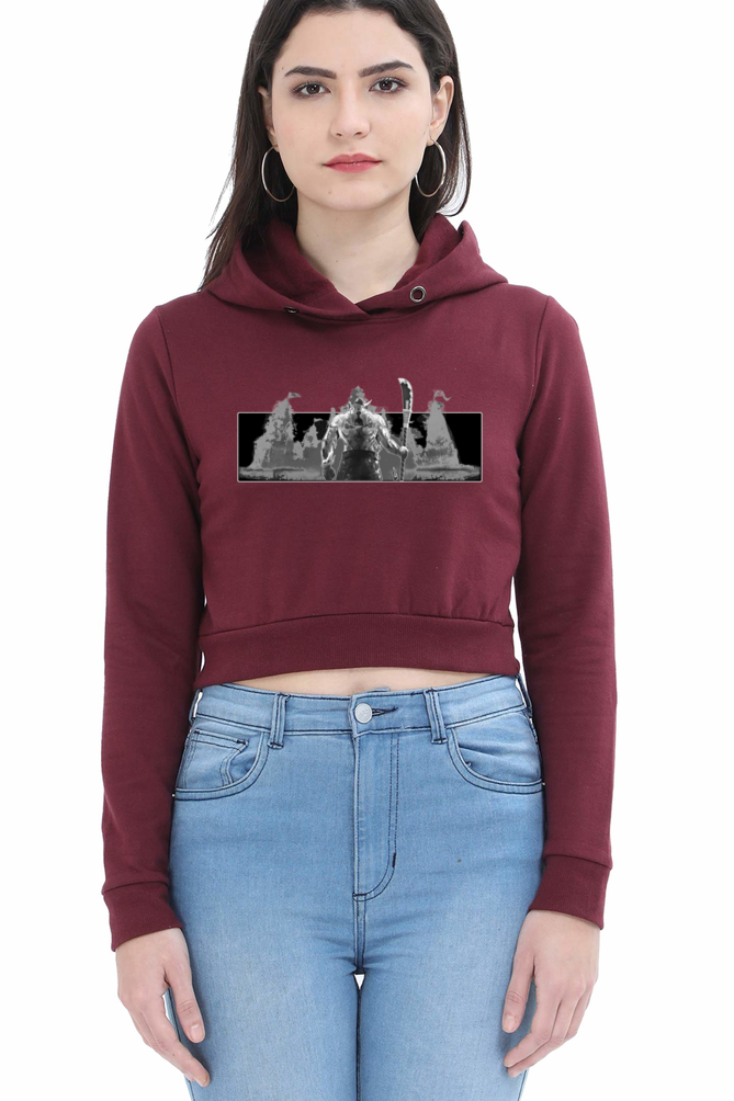 FHH05 / WHITEBEARD CROP HOODIE FOR WOMEN