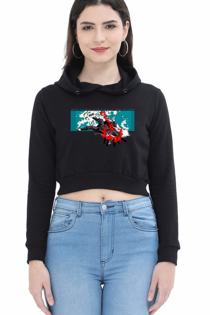 FHH04 / JIRAIYA  CROP HOODIE FOR WOMEN