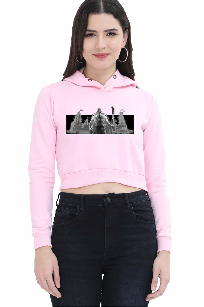 FHH05 / WHITEBEARD CROP HOODIE FOR WOMEN